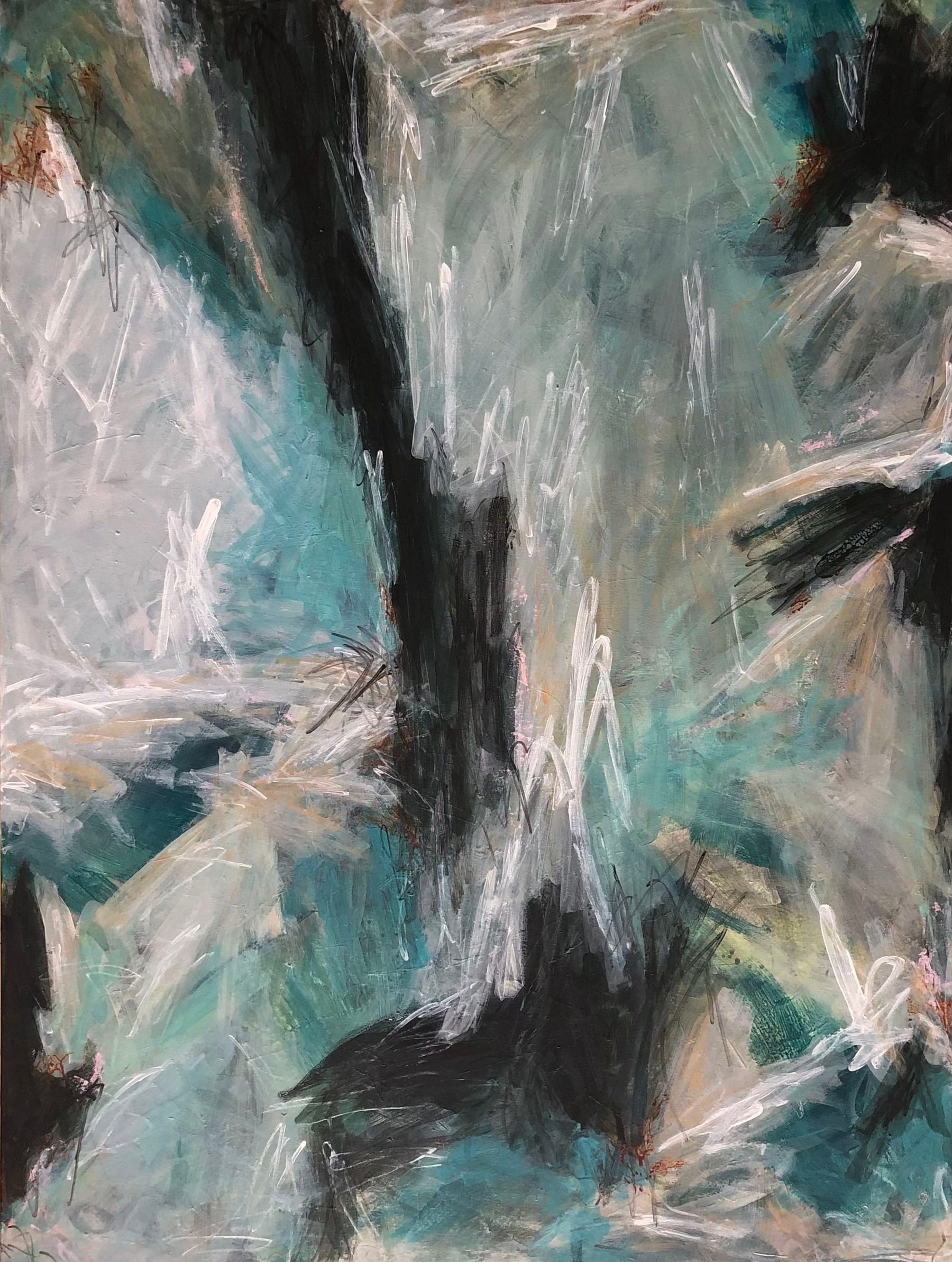 5.	”Som ramt af lynet”. Størrelse 120 cm x 90 cm