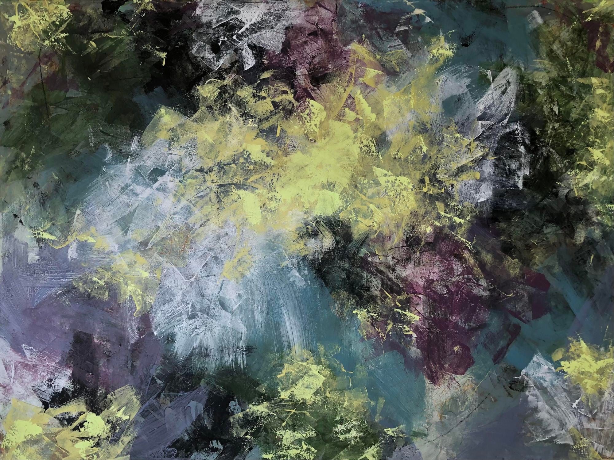 9.	”Blooming beauty”. Størrelse 90 cm x 120 cm