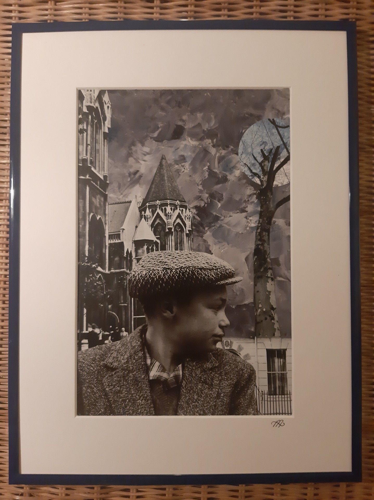 Vintersol over byen. 30 x 40 cm