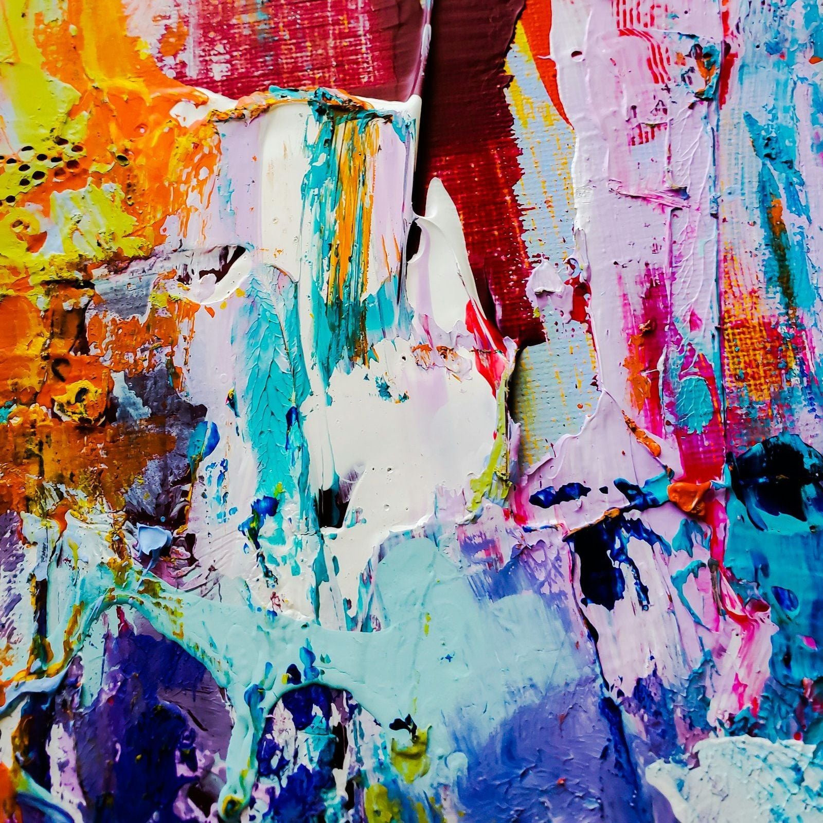 Nr. 2 - Akrylfarver på lærred - Mål b: 80 x h: 80 cm - Titel: XX2