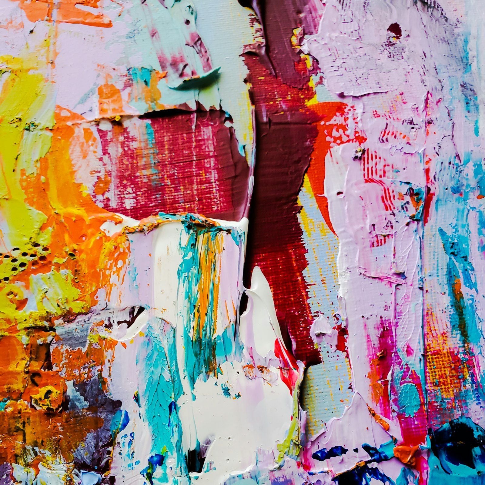 Nr. 3 - Akrylfarver på lærred - Mål b: 80 x h: 80 cm - Titel: XX3