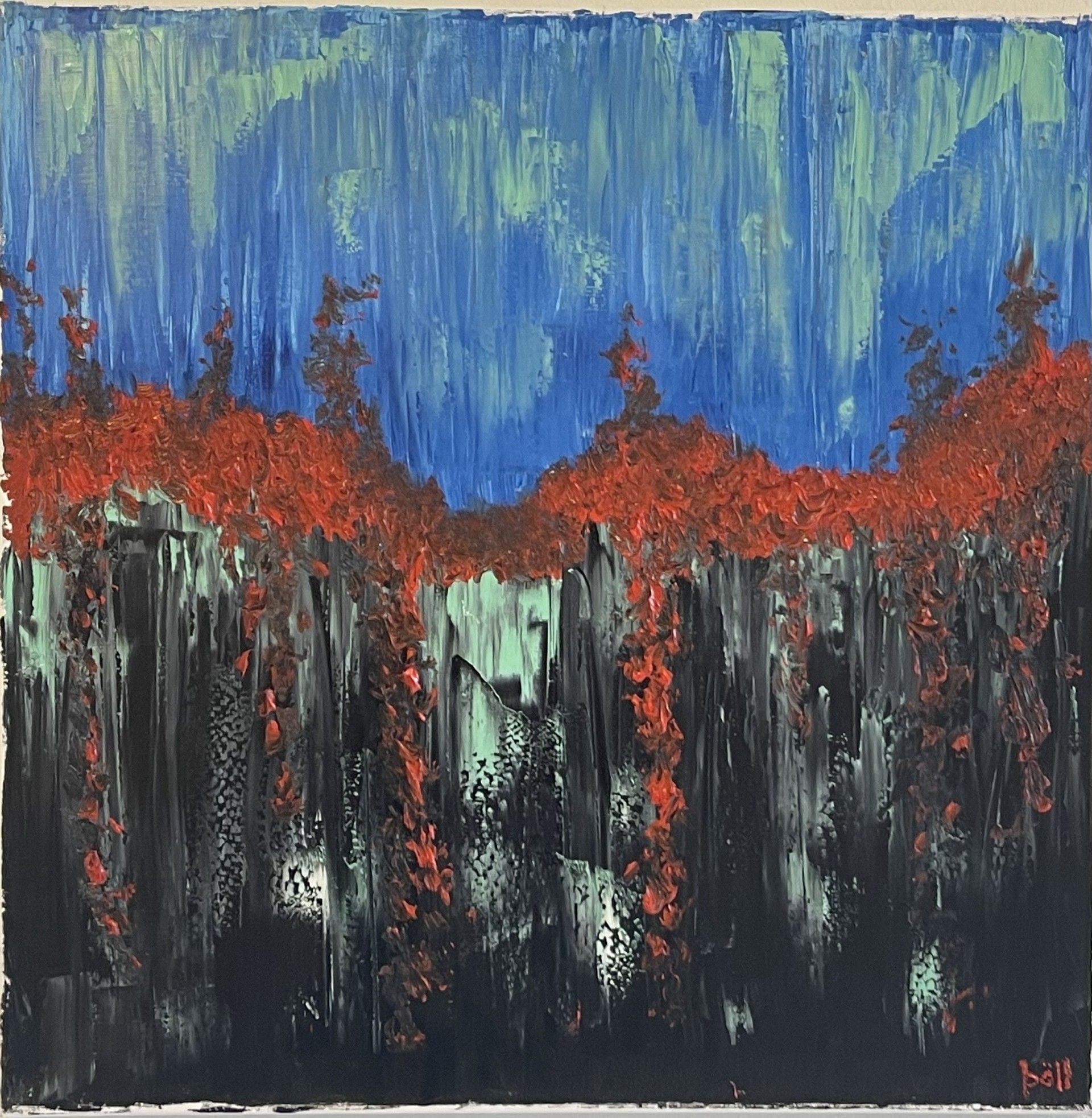 8. “Lava” olie på lærred, 50x50