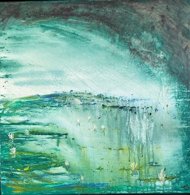 50 x 50 cm olie maleri