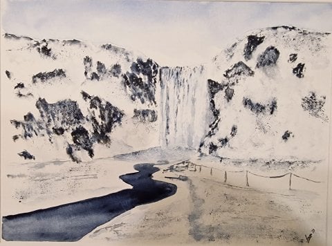 Skogarfoss, vandfald i Island.