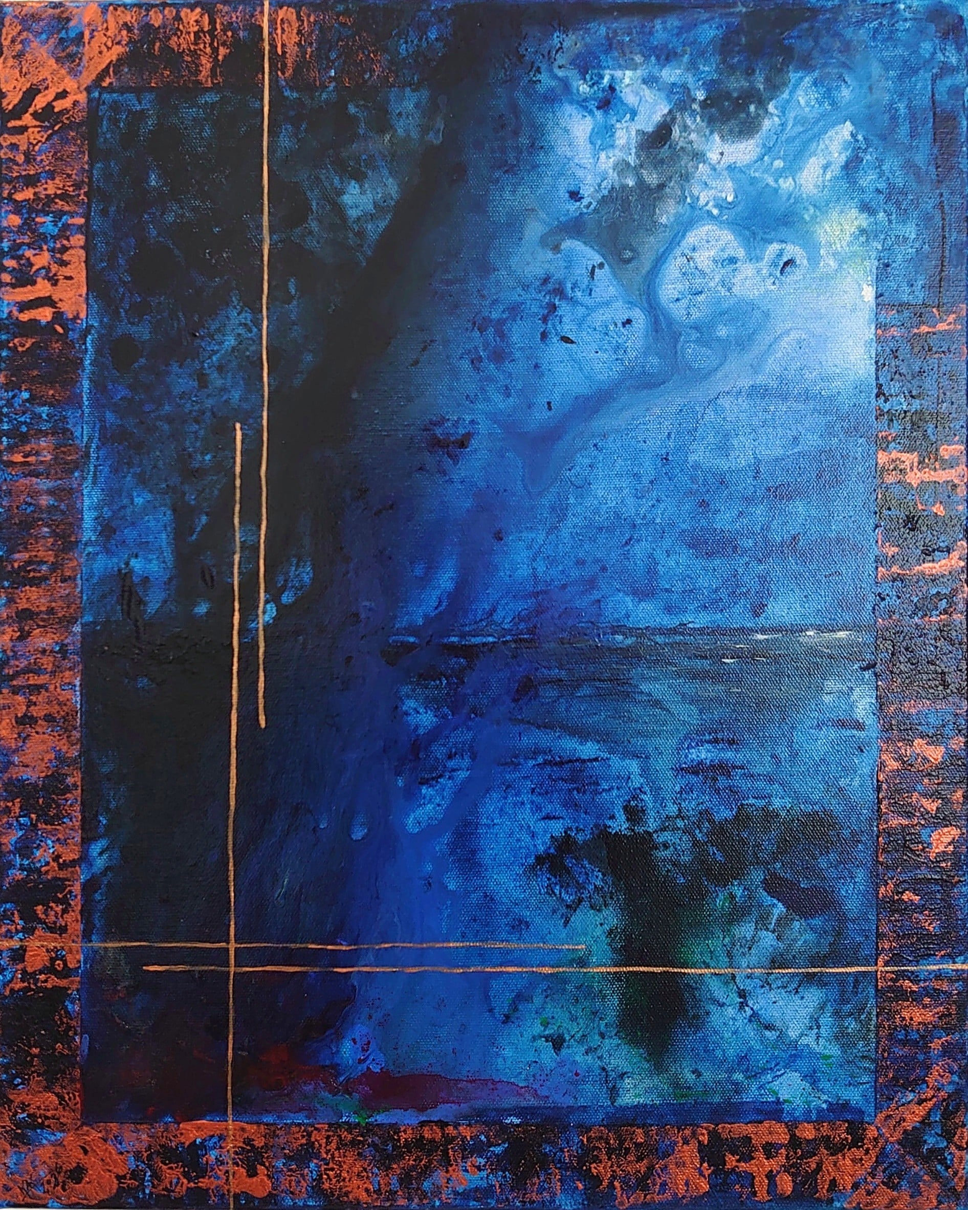 Nr 5: Håbet og skyggerne. Akryl på lærred. 40x50cm