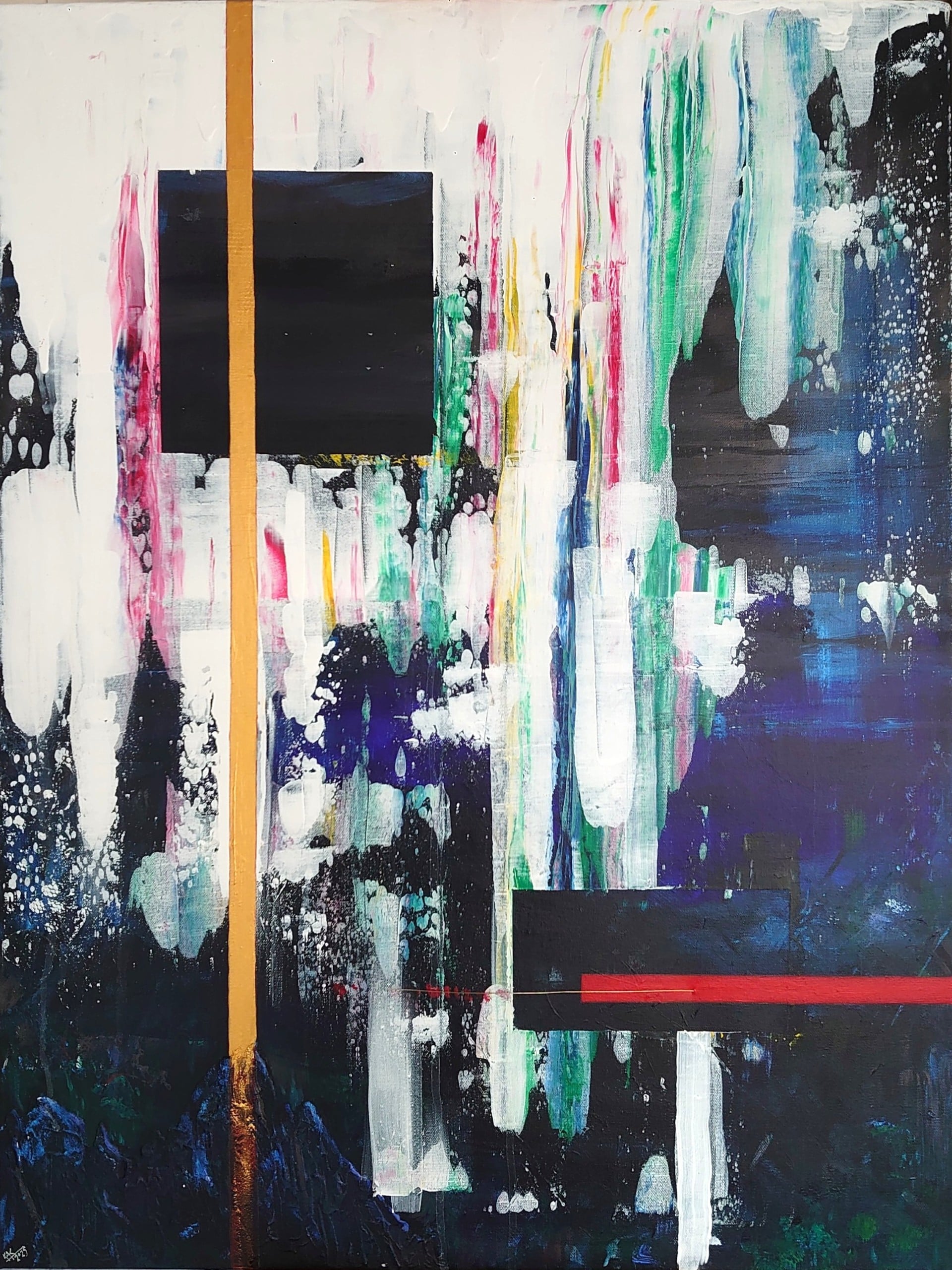 Nr 2: Nattetanker. Akryl mm på lærred. 70x90cm