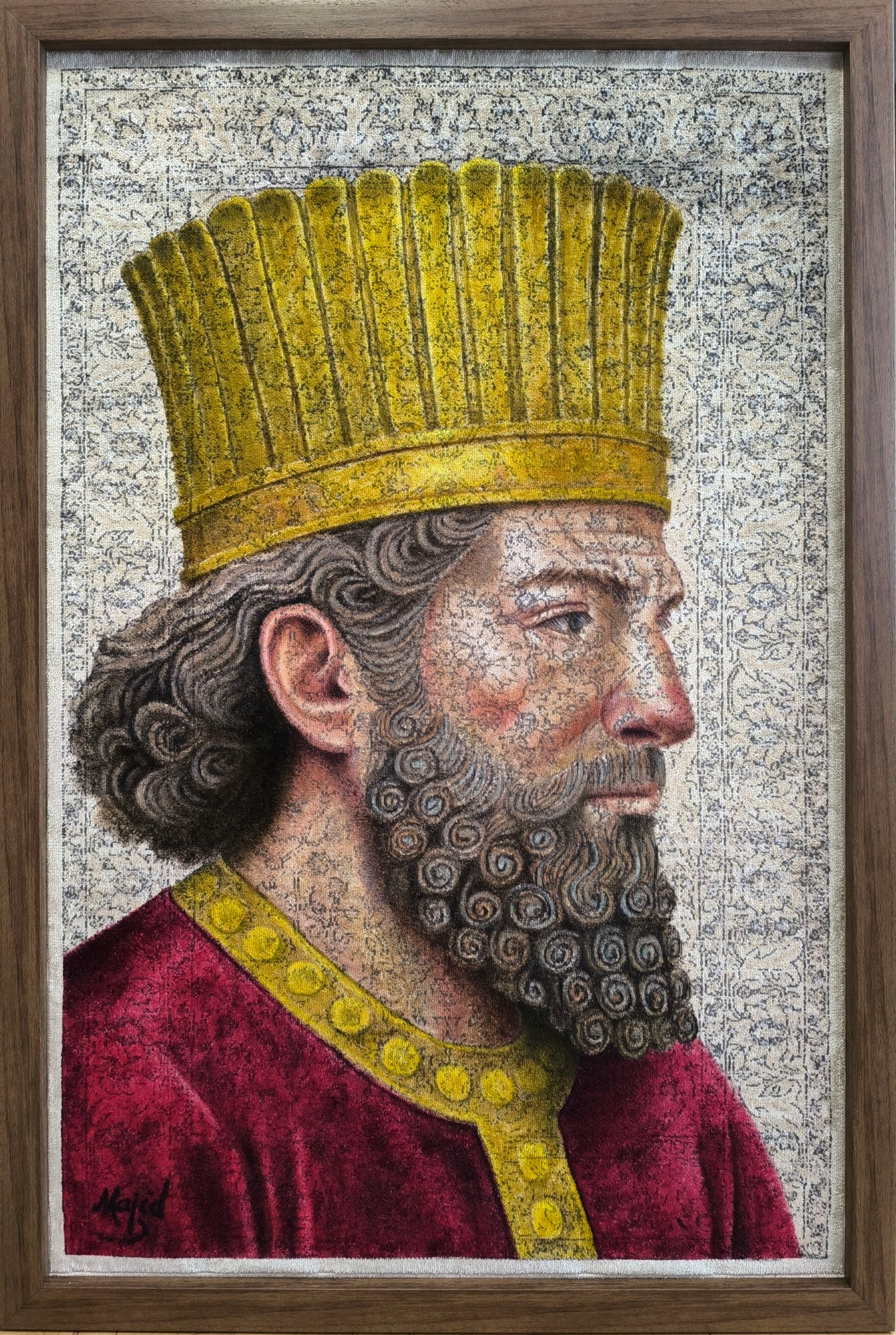 7. Olie på tæppe - 80x120 cm - “Cyrus the great”