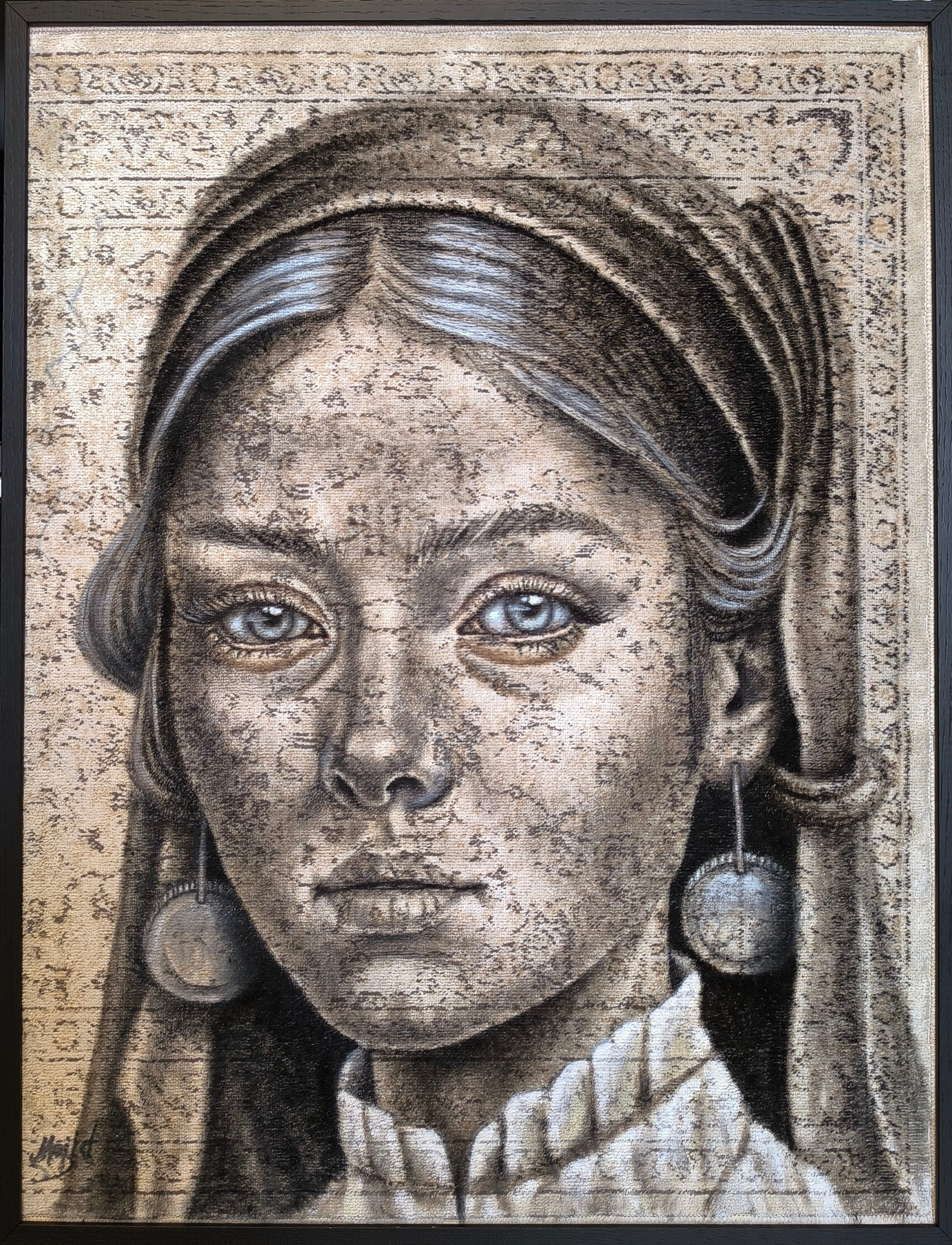 8. Olie på tæppe - 60x80 cm