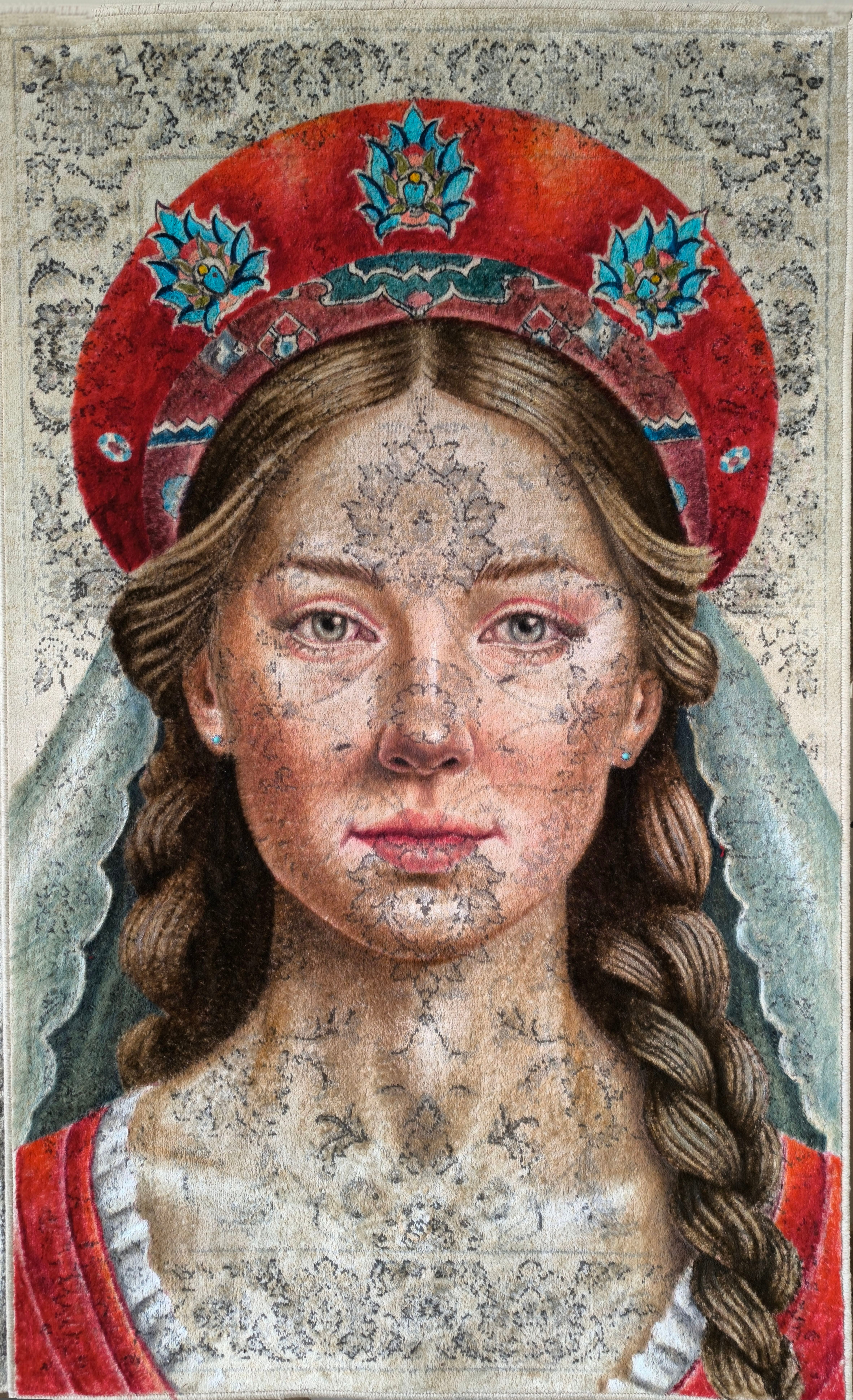 9. Olie på tæppe - 80x125 cm - “Afshan”
