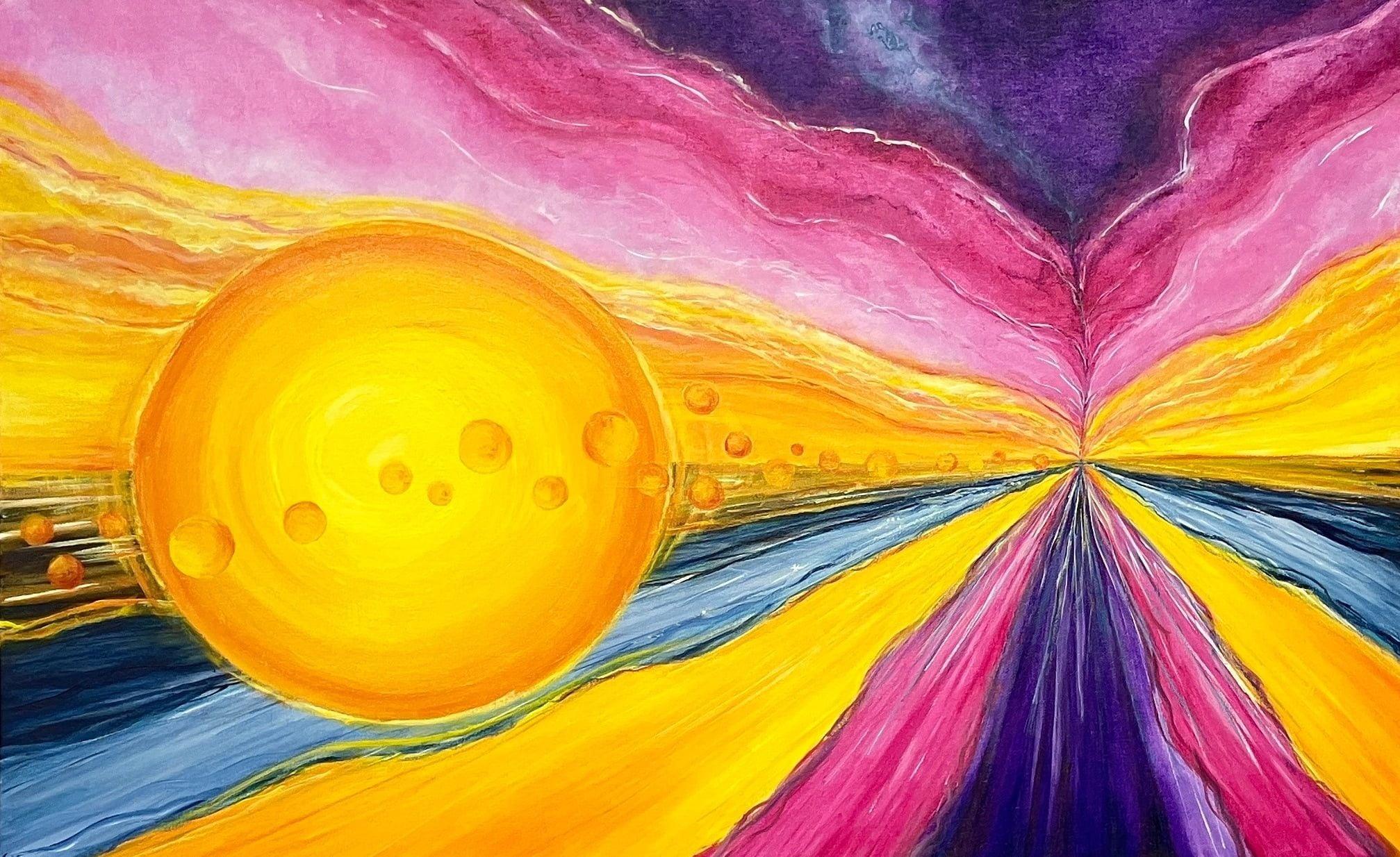 05. Eventyrlig horisont. Akryl på lærred 80 x 50 cm