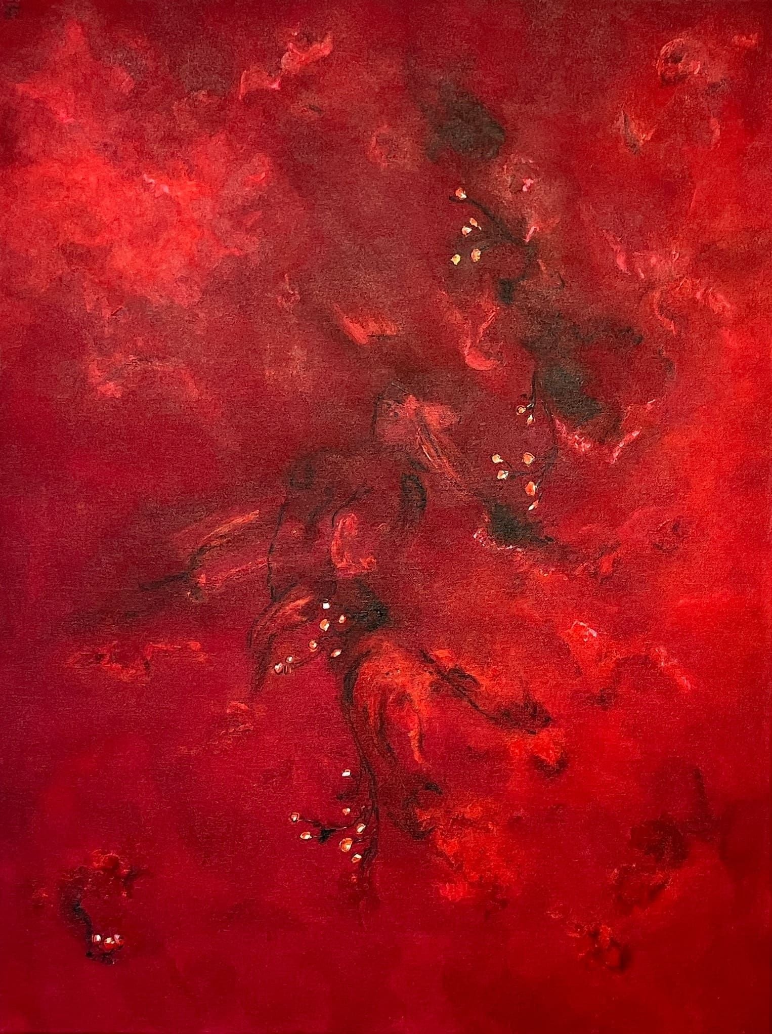 07. Rød. Akryl på lærred 60 x 80 cm